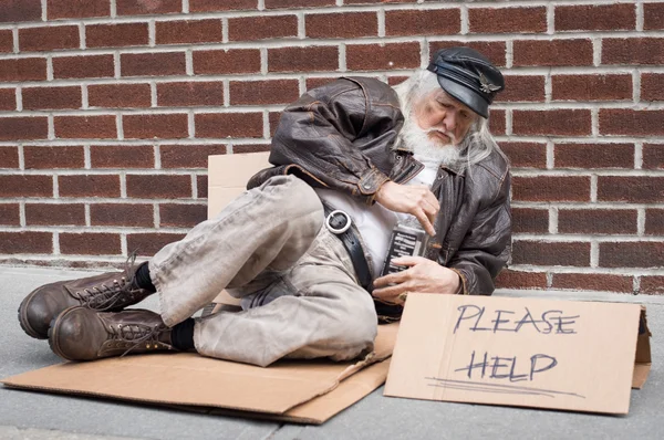 Bezdomovec na ulici — Stock fotografie