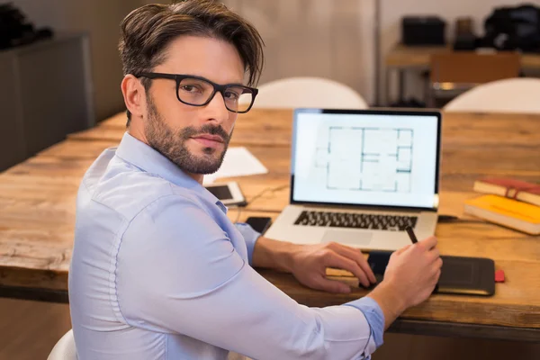 Architect at work — Stock Photo, Image