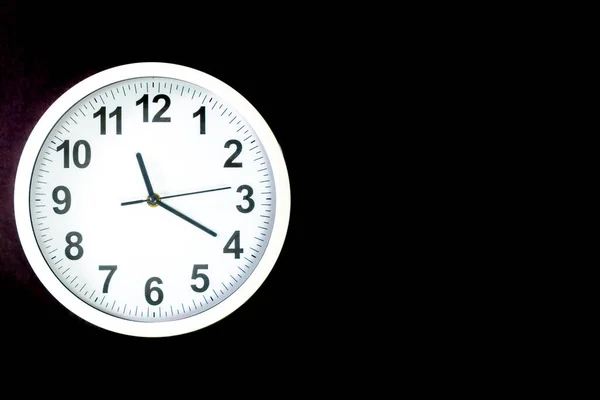 Bílá Hodinová Tvář Wall Clock Ukazuje Čas Skoro Hodin Poslední — Stock fotografie