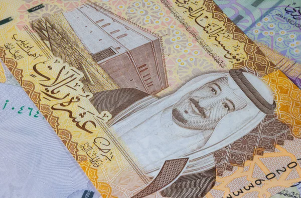Zamknij Fotografię Saudyjskich Pieniędzy Arabskich Papierowa Waluta Arabii Saudyjskiej Riyal — Zdjęcie stockowe