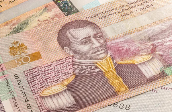 Perto Gourde Gourdes República Haiti Notas Papel País Das Caraíbas — Fotografia de Stock