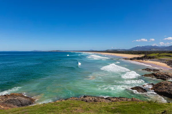 Luchtfoto Van Kustlijn Van Sunshine Coast Queensland Australië Drone Uitzicht — Stockfoto