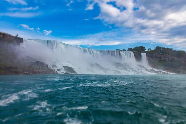 Utsikt Över Imponerande Niagarafallen Hästsko Faller Från Den Kanadensiska Sidan — Stockfoto