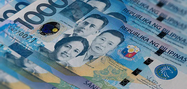 Vorderseite Der 1000 Peso Banknote Der Philippinen Ein Fan Von — Stockfoto