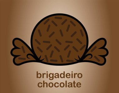 Brigadeiro çikolatalı şekerler paket halinde.