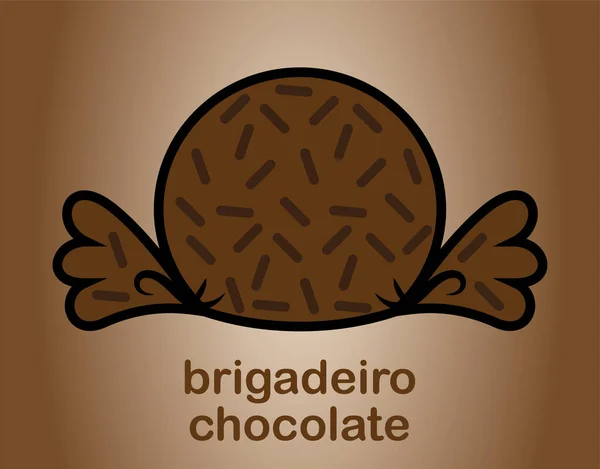 Brigadeiro çikolatalı şekerler paket halinde.