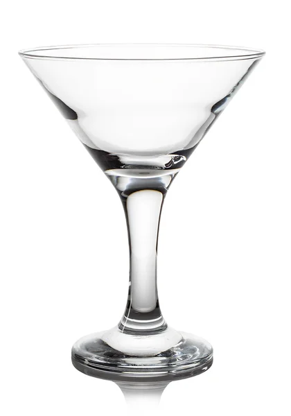 Verre vide de martini gros plan isolé sur fond blanc . — Photo