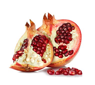 Beyaz arkaplanda izole edilmiş nar