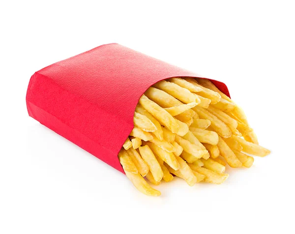 Pommes frites isolerad på vit bakgrund — Stockfoto