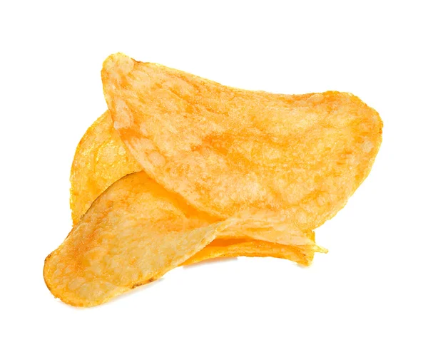 Potato chips isolated on white background — Stock Photo, Image