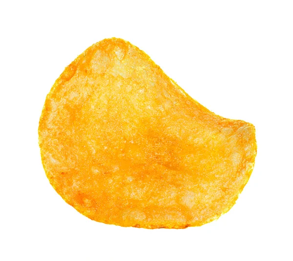 Aardappel chips geïsoleerd op witte achtergrond — Stockfoto