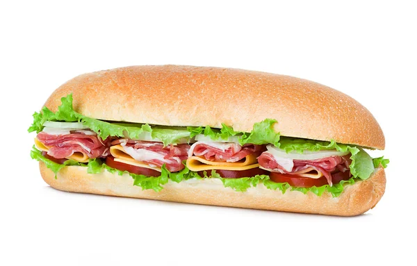 Sandwich geïsoleerd op witte achtergrond Stockfoto