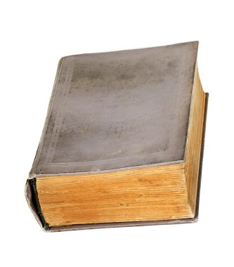 Beyaz arkaplanda izole edilmiş eski kitap