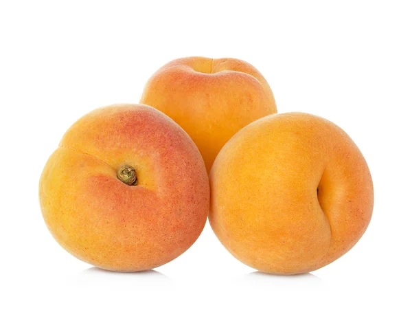 Ripe apricot fruit isolated on white background — Stock Photo, Image