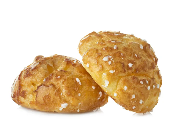 Pastelería Choux, eclairs aislados en blanco — Foto de Stock