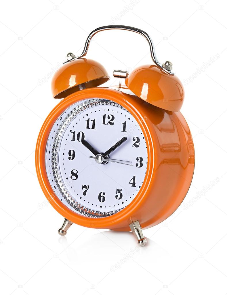 Alarm clock isolated on white background