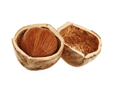 Fındıklar beyaz arka planda izole