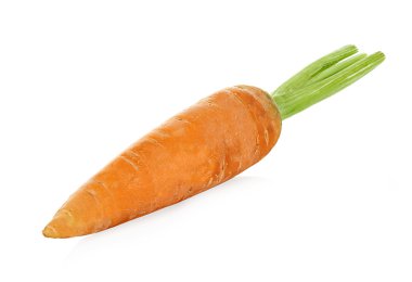 Beyaz arkaplanda havuç izole