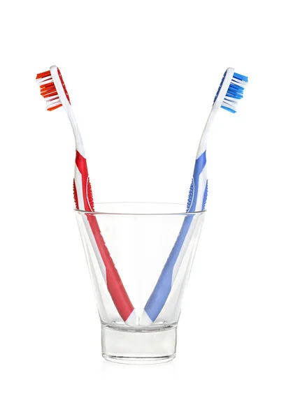 Escova de dentes isolada no fundo branco — Fotografia de Stock