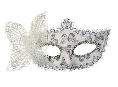 Karnaval maskesi. Beyaz arka plan üzerinde izole.