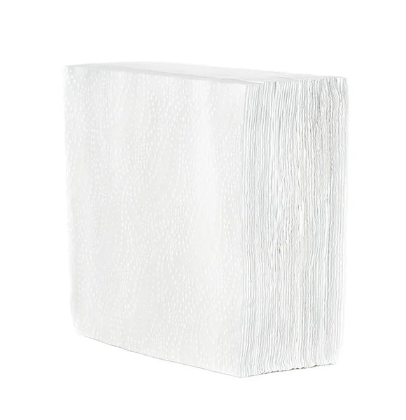Serviettes de bar carré blanc isolé — Photo