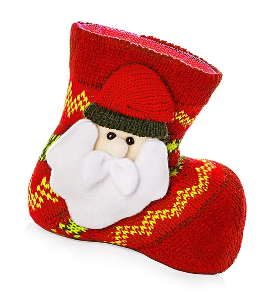 Christmas stocking, boots solated on white background — Stock Photo, Image