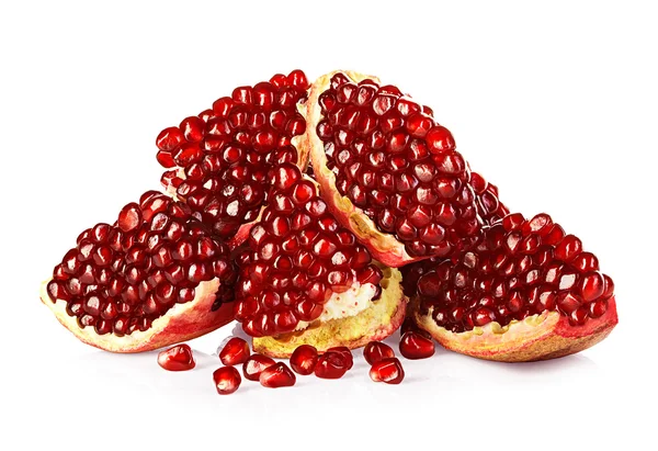 Ripe pomegranates isolated on a white background. — Stock Photo, Image