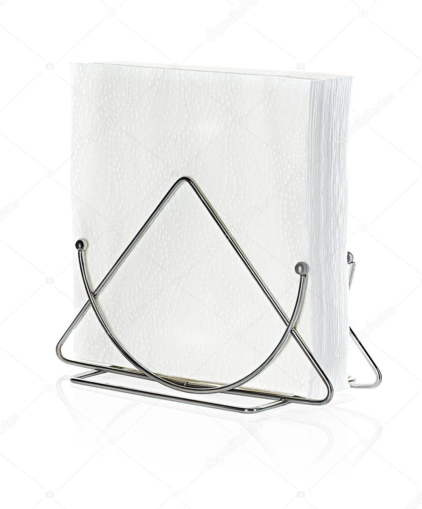 White square bar napkins isolated