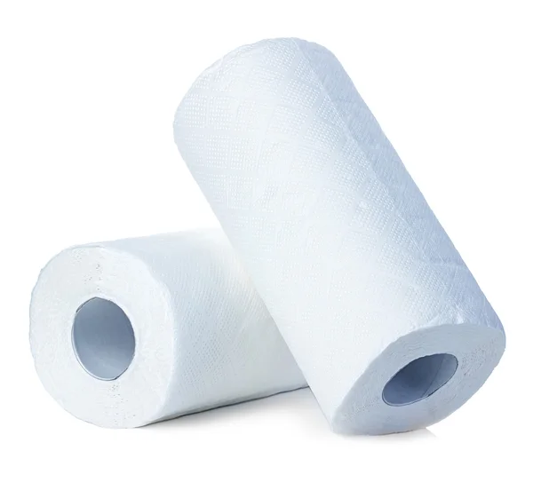 Roll of paper towel, isolated on white background — Stock Photo, Image