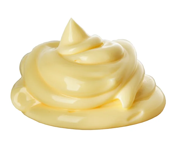 Un puñado de mayonesa aislada sobre fondo blanco . —  Fotos de Stock