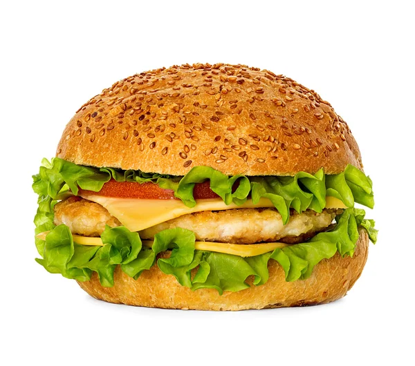 Hamburger isolated on white — Stock Photo, Image