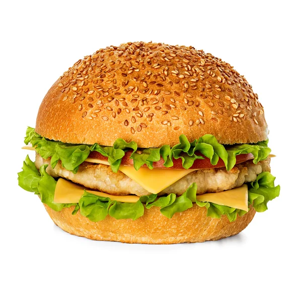 Hamburger isolated on white — Stock Photo, Image