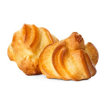 Eklerleri kek izole beyaz arka plan üzerinde