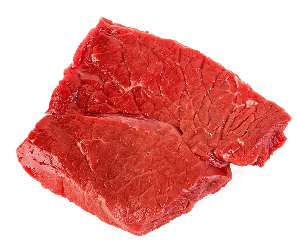 Beef raw meat isolated on white background — Stock Photo, Image