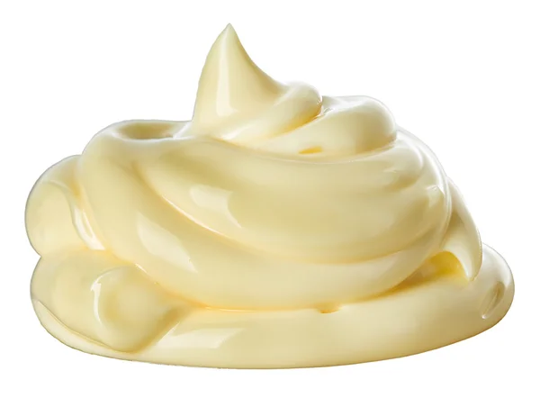 Un puñado de mayonesa aislada sobre fondo blanco . —  Fotos de Stock