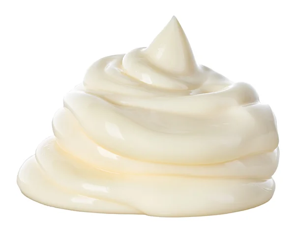 Handful of mayonnaise isolated on white background. — Stock Photo, Image