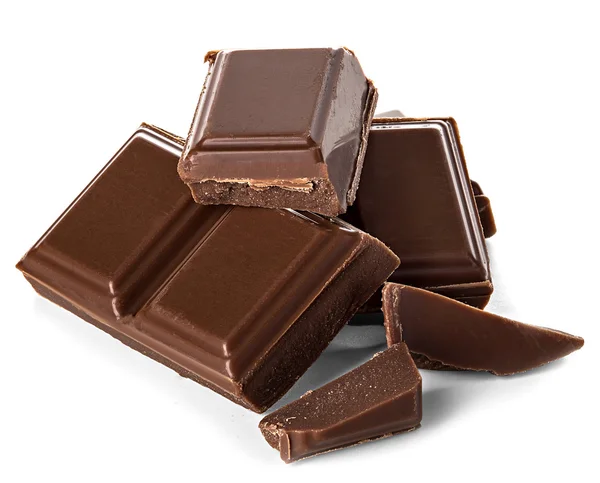 Batoniki czekoladowe izolowane na białym tle — Zdjęcie stockowe