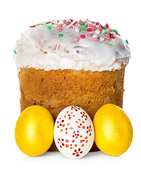 Velikonoční dort izolované na bílém pozadí — Stock fotografie