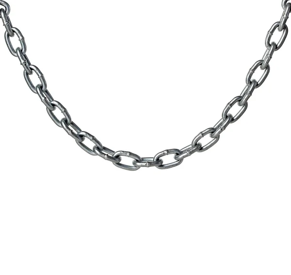 Metalowy łańcuch izolowany na białym — Zdjęcie stockowe