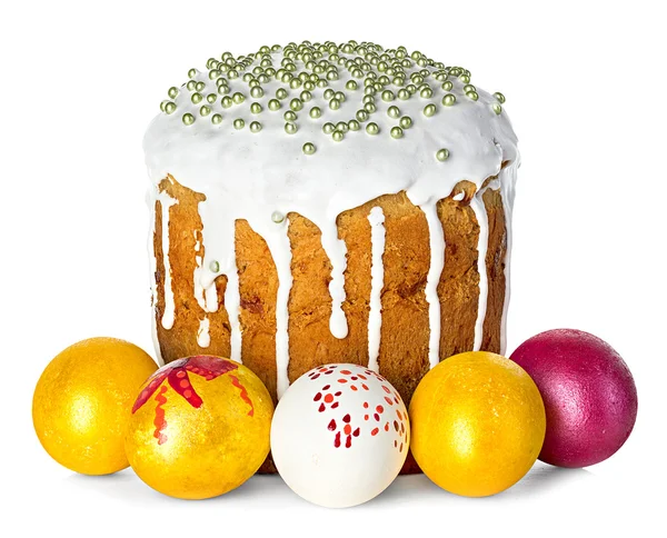 Easter cake isolated on white background Stock Photo