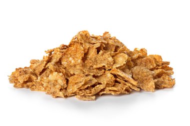 İnce tabakalar, Mısır gevreği beyaz arka plan üzerinde izole