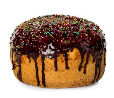 Beyaz arkaplanda izole edilmiş Paskalya pastası