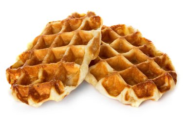 Liege waffles, pastries isolated on white clipart
