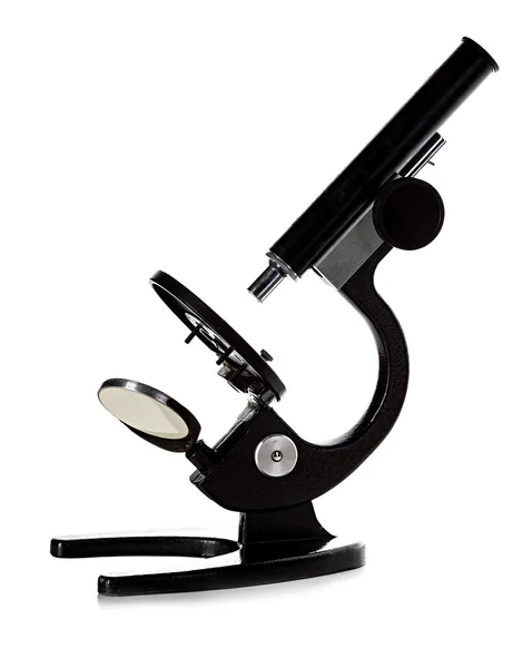 Beyaz arkaplanda mikroskop izole edildi — Stok fotoğraf