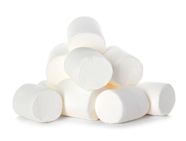 Marshmallow isolado sobre fundo branco — Fotografia de Stock