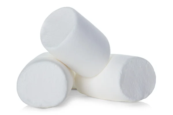 Marshmallow isolado sobre fundo branco — Fotografia de Stock