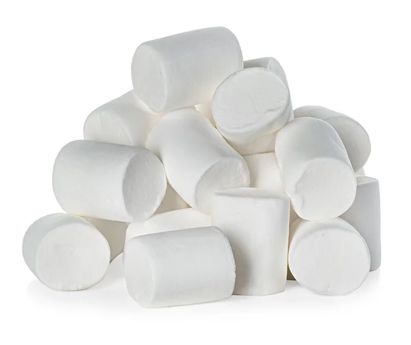 Marshmallow isolado sobre fundo branco — Fotografia de Stock