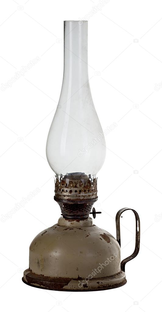 Oil lamp isolated on white