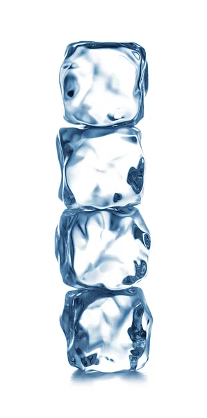 Ice cubes on white background. — Stock Photo, Image