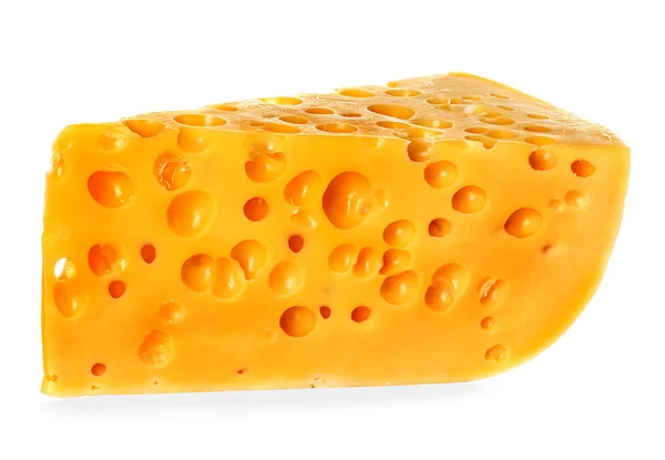 Käse isoliert auf weißem Hintergrund — Stockfoto